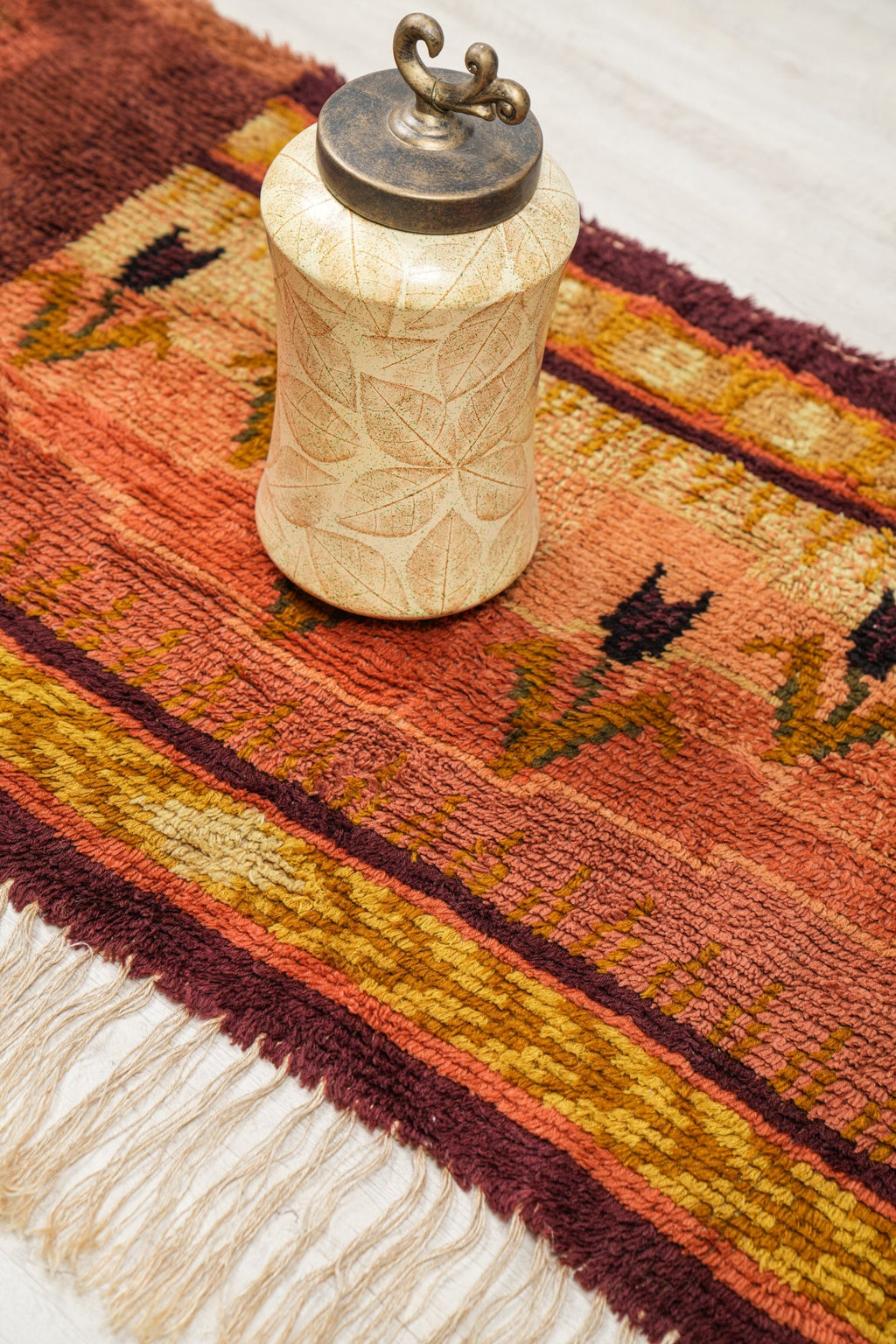 Vintage Scandinavian Rya Rug 4'9" x 2'5"