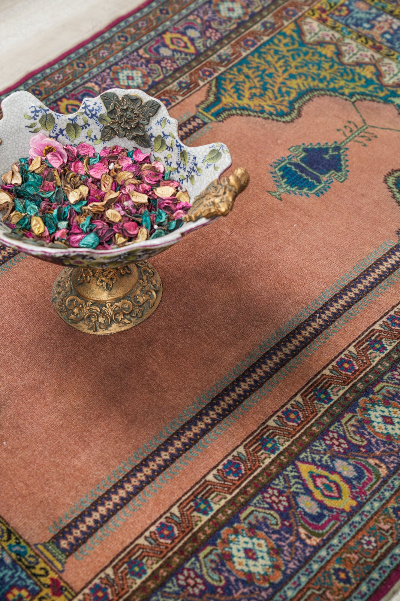 Vintage Turkish Prayer Rug 4'6" x 3'1"