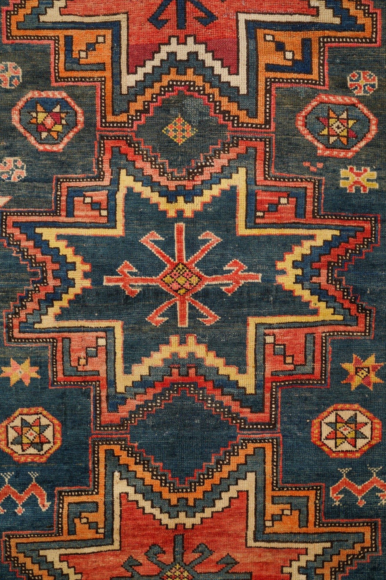 Antique  Caucasian Lesghi Rug 9'2"x 5'9"