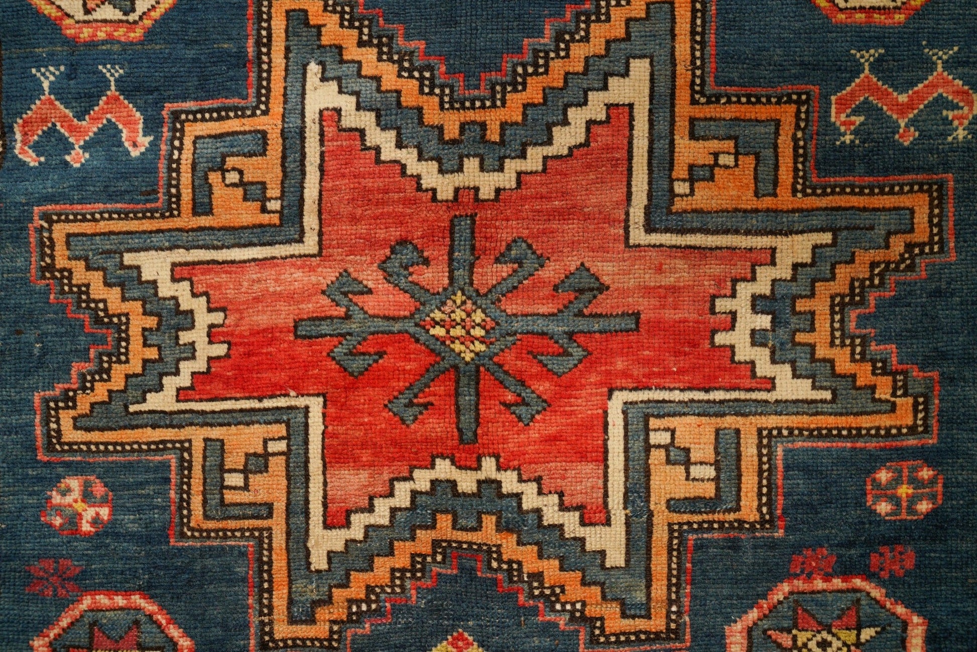 Antique  Caucasian Lesghi Rug 9'2"x 5'9"