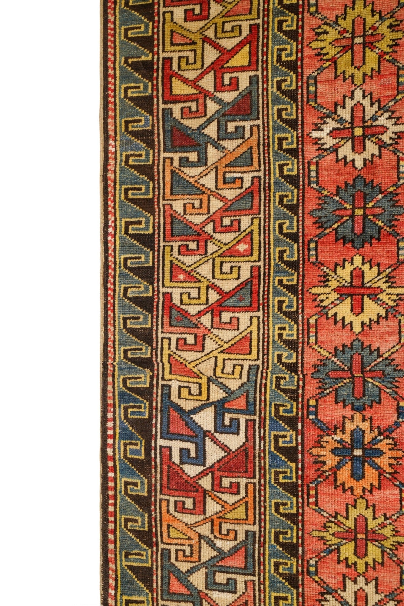 Antique  Caucasian Lesghi Rug 9'2"x 5'9"
