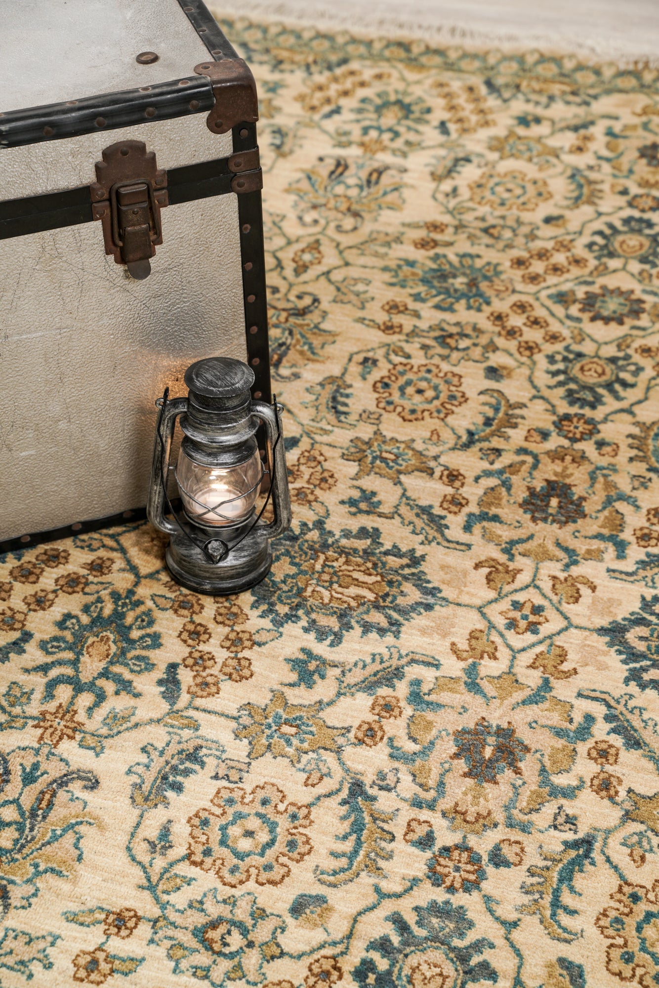 Modern Afghan Agra Rug 12' x 8'4"