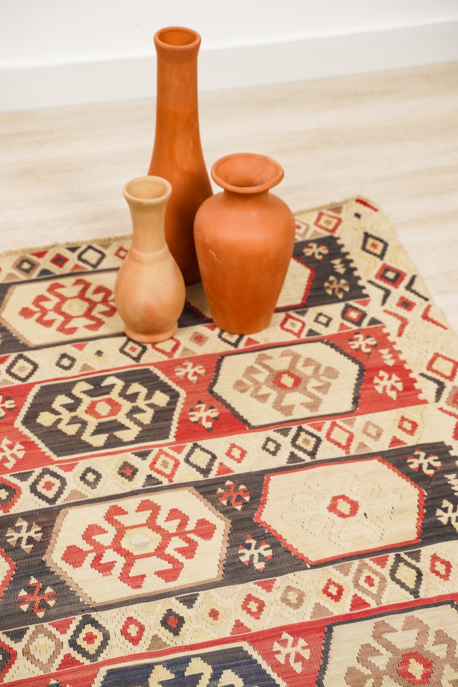 Antique Anatolian Silk Shivas Kilim 5'3