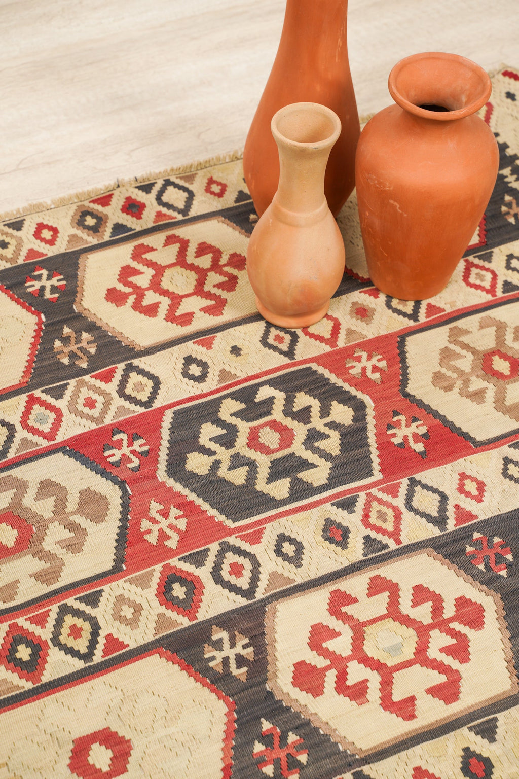 Antique Anatolian Silk Shivas Kilim 5'3" x 3'7"