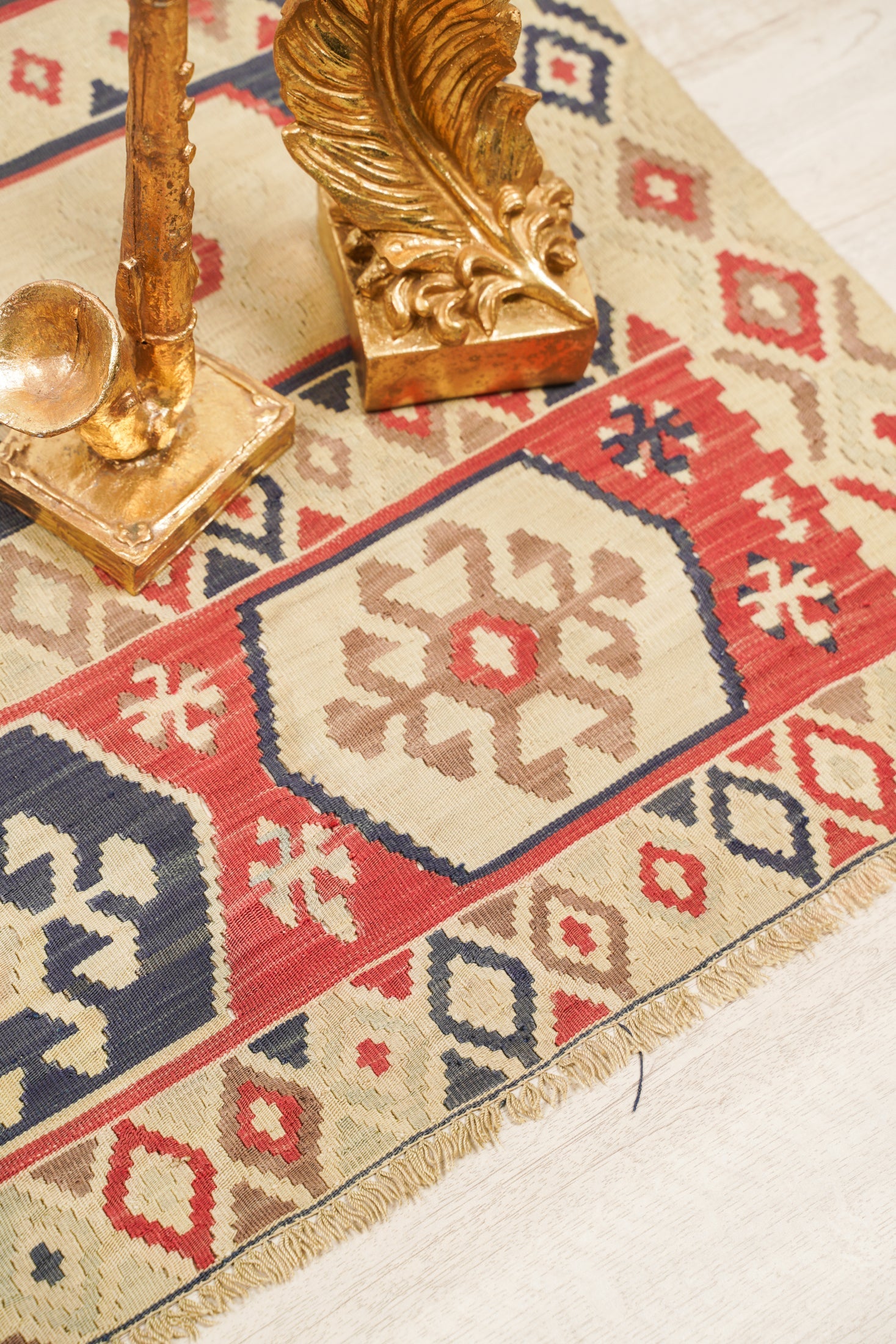 Antique Anatolian Silk Shivas Kilim 5'3" x 3'7"