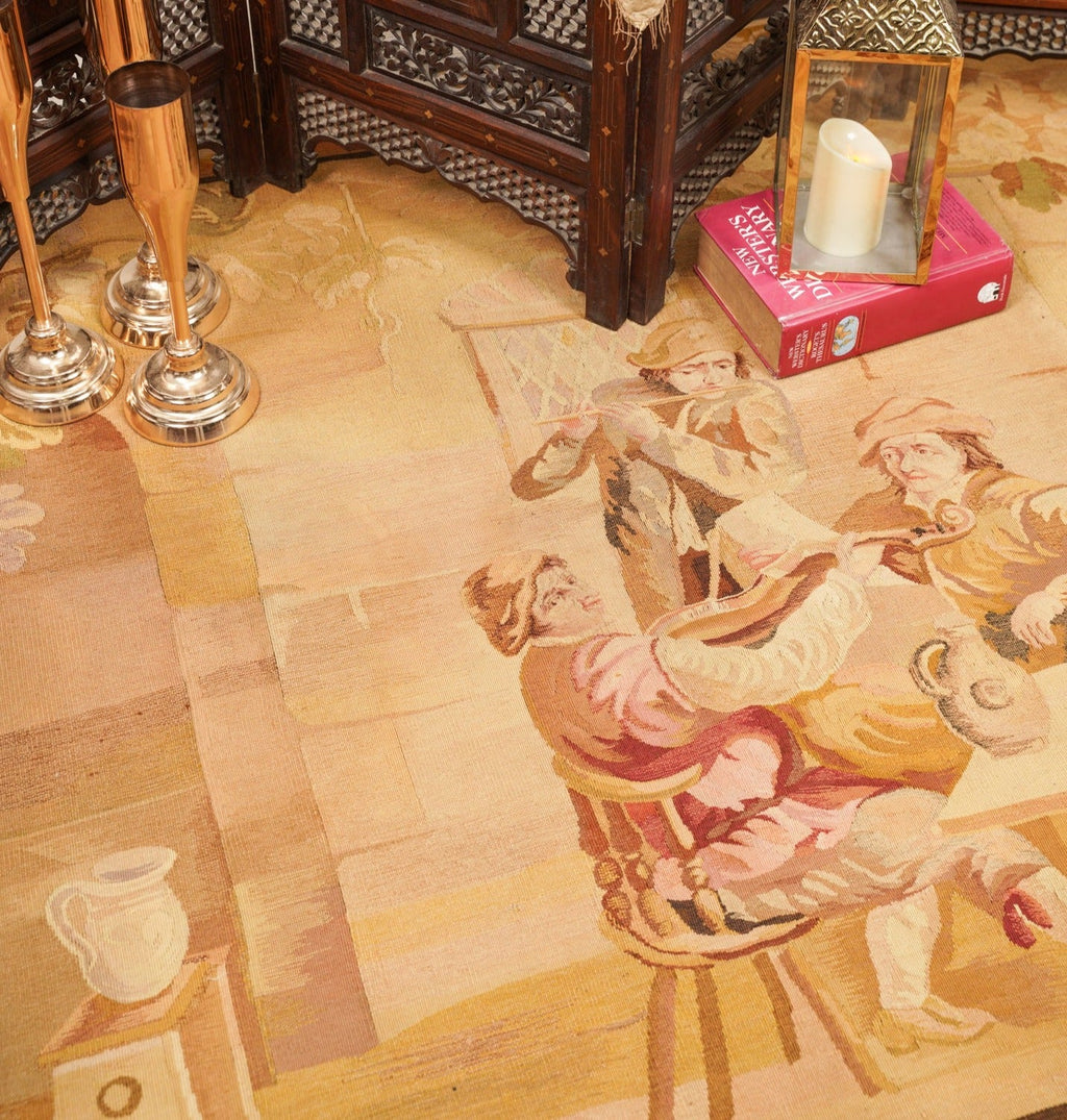 Antique European Pictorial Tapestry 6'9" x 4'10"