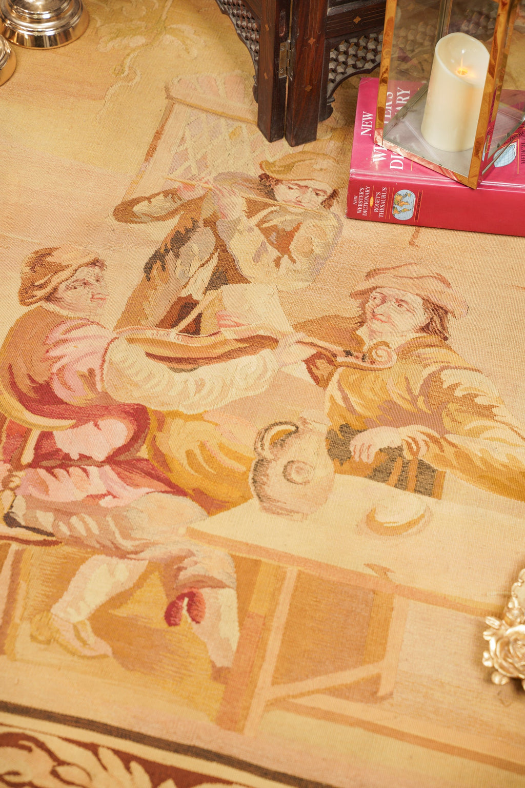 Antique European Pictorial Tapestry 6'9" x 4'10"