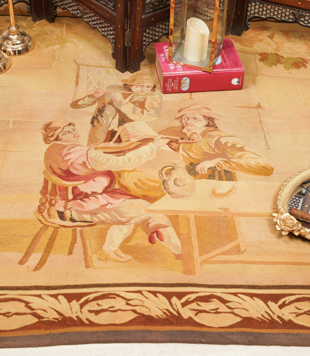 Antique European Pictorial Tapestry 6'9" x 4'10"