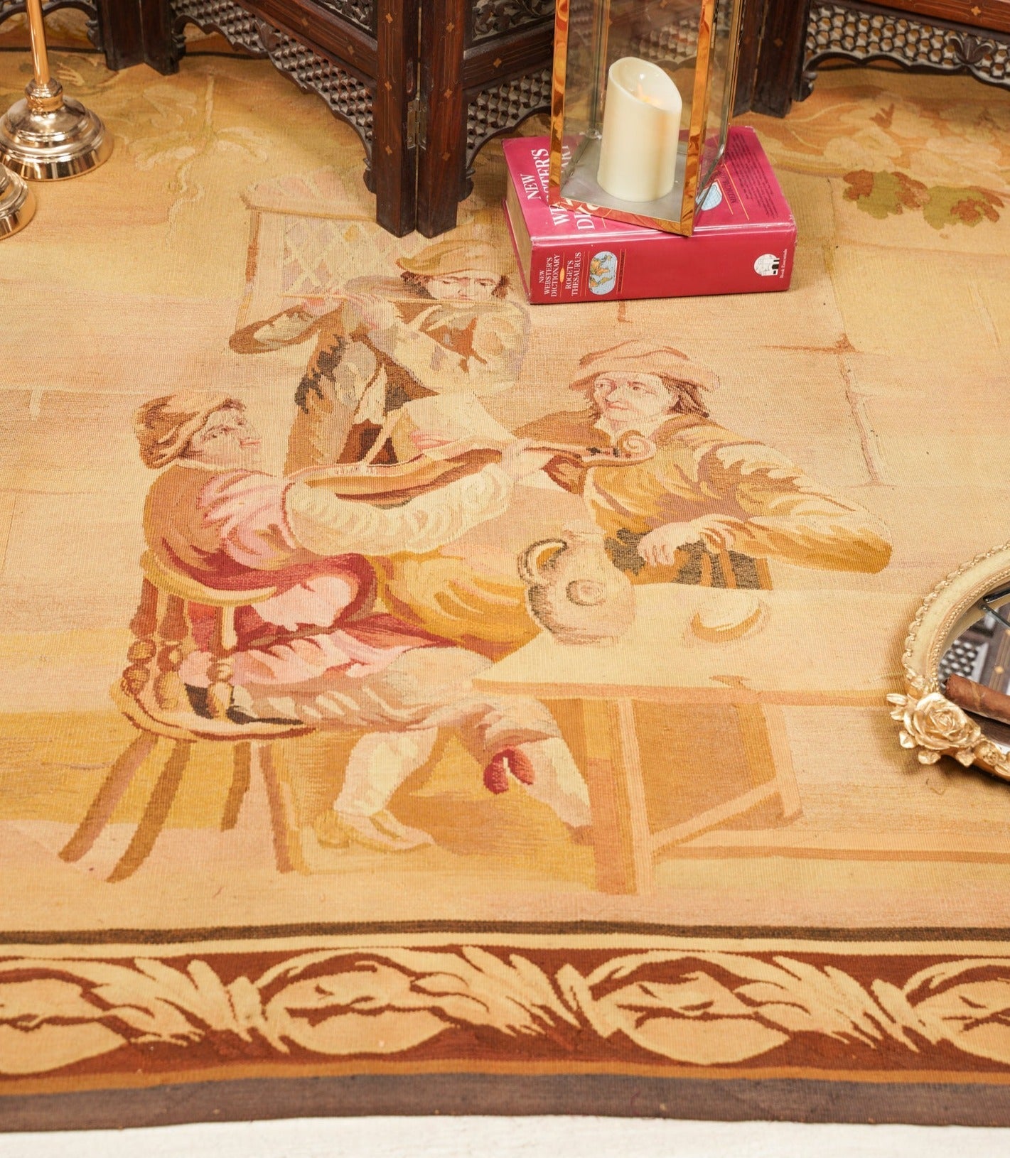 Antique European Pictorial Tapestry 6'9" x 4'10"