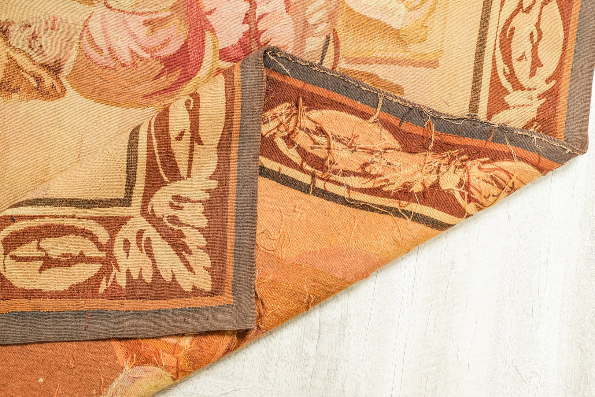 Antique European Pictorial Tapestry 6'9" x 4'10"