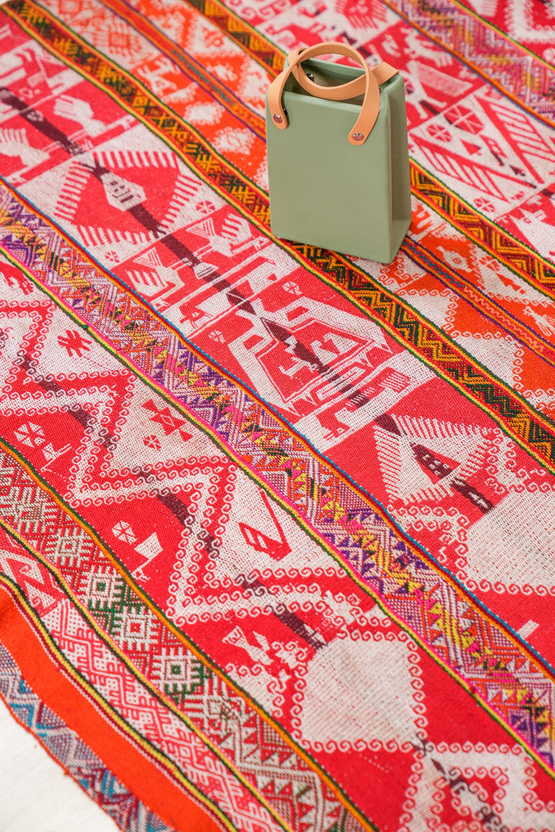 Vintage Aymara Bolivian Textile 3'8" x 3'6"