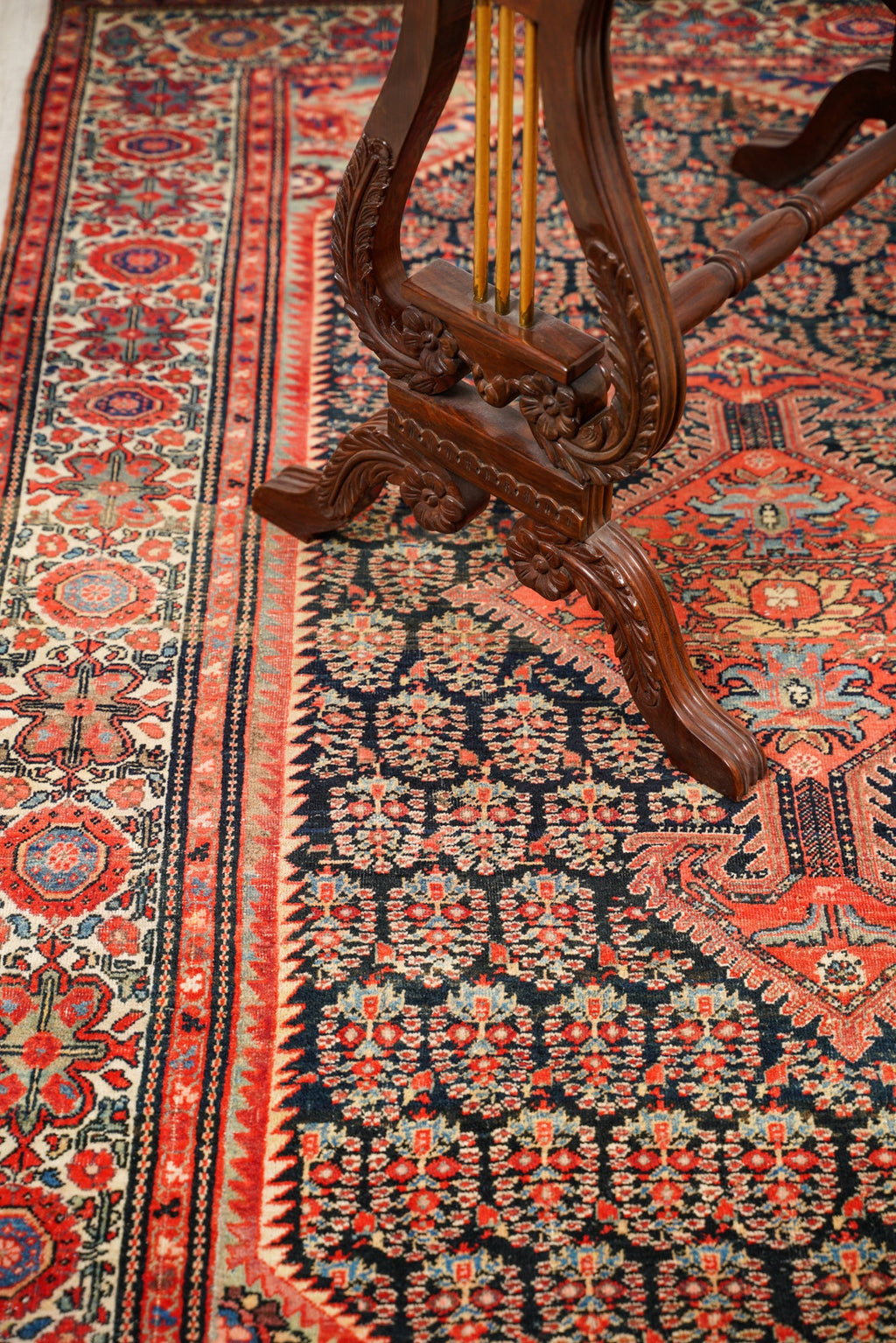 Antique Sarouk Farahan Rug 6'1" x 4'2"