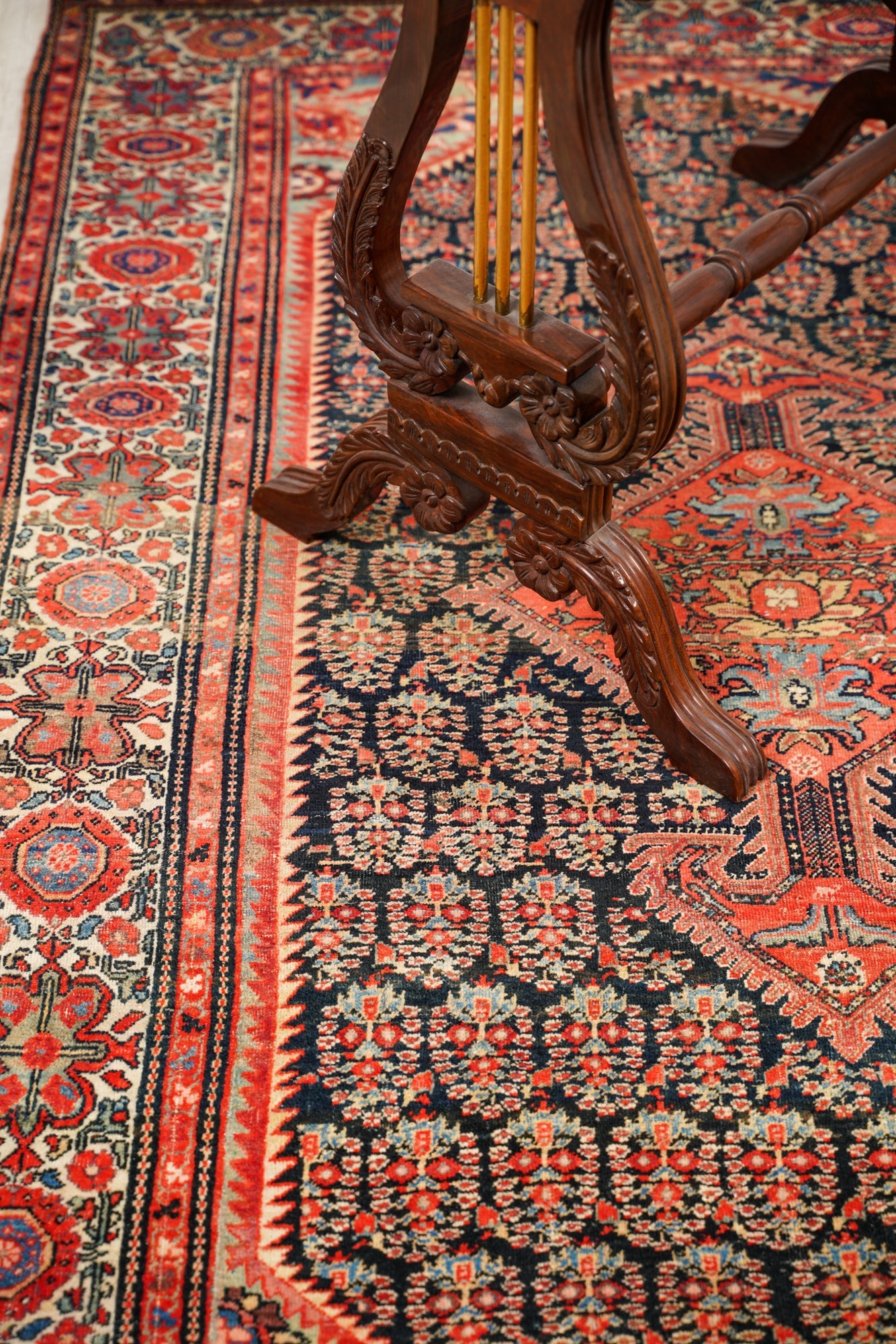 Antique Sarouk Farahan Rug 6'1" x 4'2"