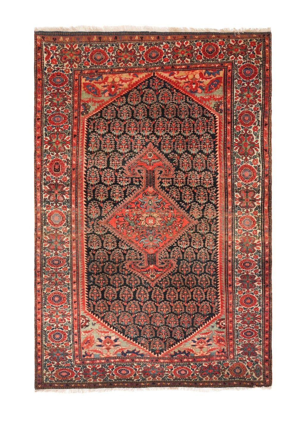 Antique Sarouk Farahan Rug 6'1" x 4'2"