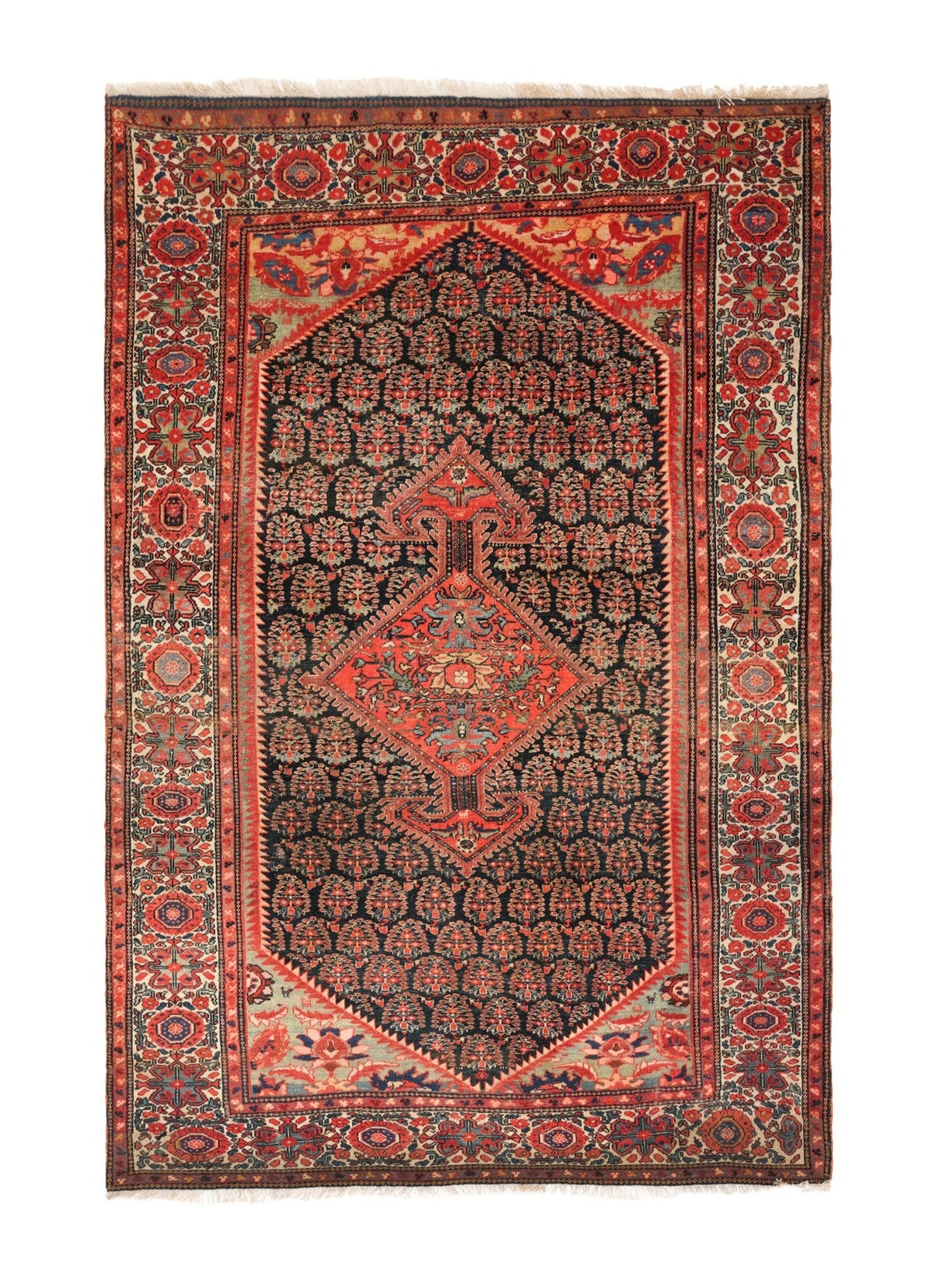 Antique Sarouk Farahan Rug 6'1" x 4'2"