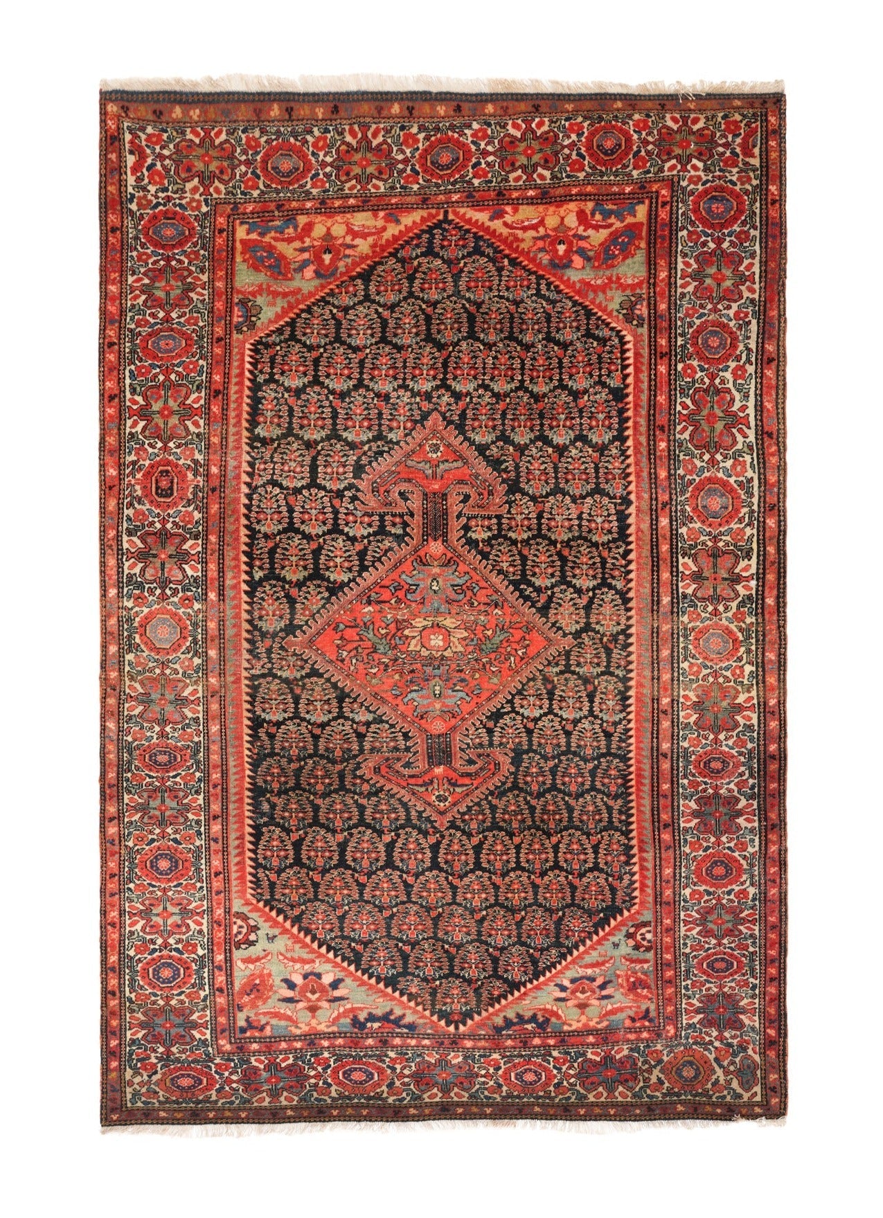 Antique Sarouk Farahan Rug 6'1" x 4'2"
